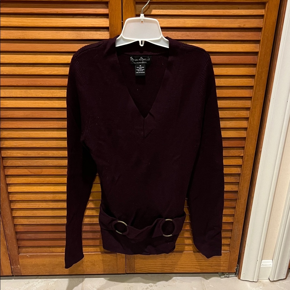 Mercer & Madison Women's V-Neck Sweater - Deep Purple
